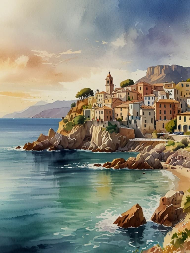 poster poberezhe yuzhnoy italii